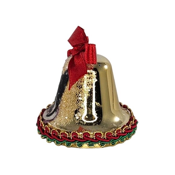 Vintage Handmade Boxer Dog Christmas Ornament Bell Shaped Kitsch - Picture 2 of 8